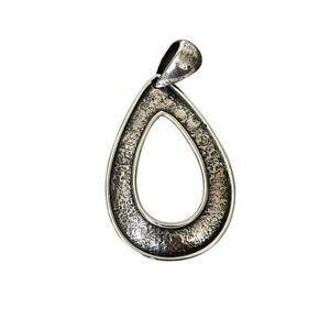 SILPADA S1870 Retired Textured 925 Sterling Silver Teardrop Pendant